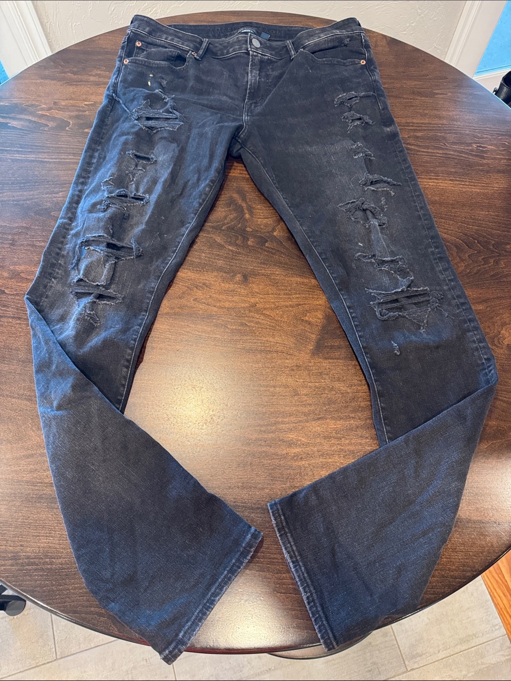 American Eagle Outfitters Black Denim Jeans 36x36